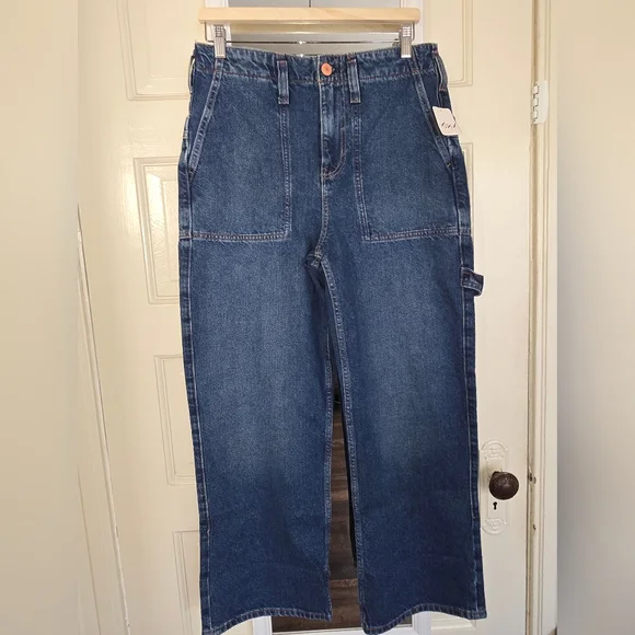 NEW Free People Major Leagues Mid Rise Cuffed Jeans - Picture 3 of 15